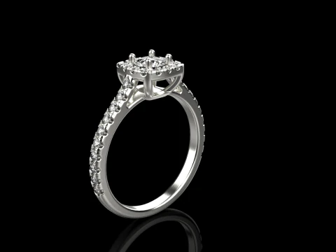 Engagement ring model 984 3D Print Model