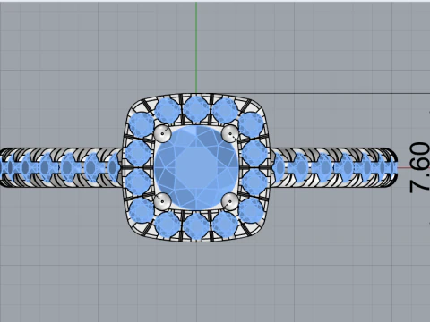 Engagement ring model 984 3D Print Model
