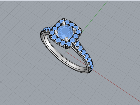 Engagement ring model 984 3D Baskı Modeli