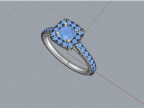 Engagement ring model 984 3D Print Model