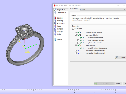 Engagement ring model 984 3D Baskı Modeli