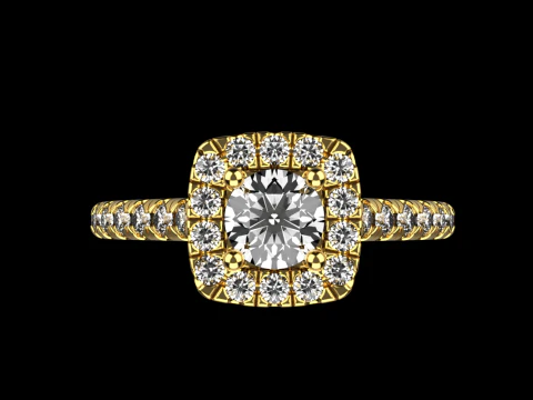 Engagement ring model 984 3D Print Model
