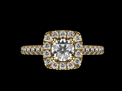 Engagement ring model 984 3D Print Model