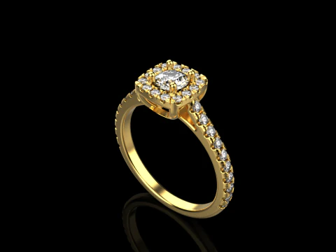 Engagement ring model 984 3D Print Model