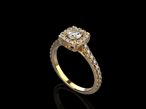 Engagement ring model 984 3D Print Model