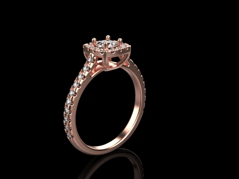 Engagement ring model 984 3D Print Model