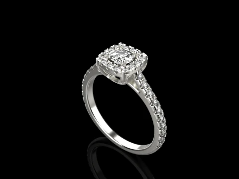 Engagement ring model 984 3D Print Model