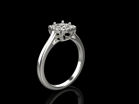 Engagement ring model 983 Modèles 3D en vedette