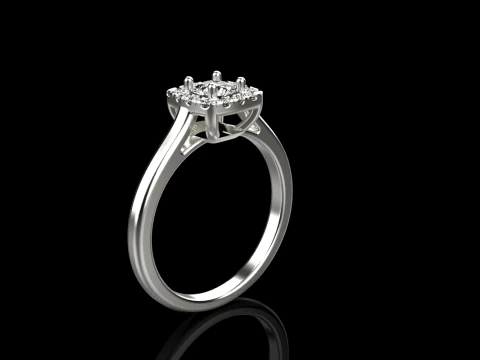 Engagement ring model 983 3D Print Model