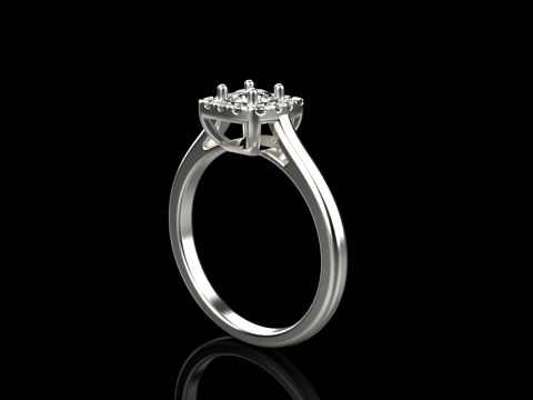 Engagement ring model 983 Modèles 3D en vedette