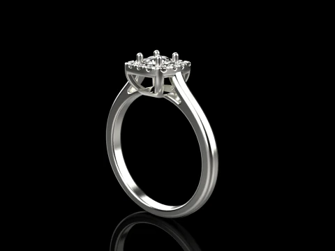 Engagement ring model 983 3D Print Model