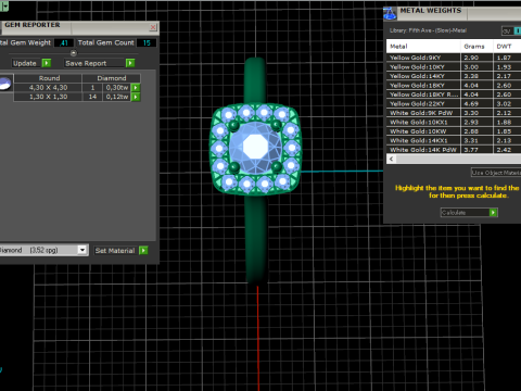 Engagement ring model 983 Modèles 3D en vedette
