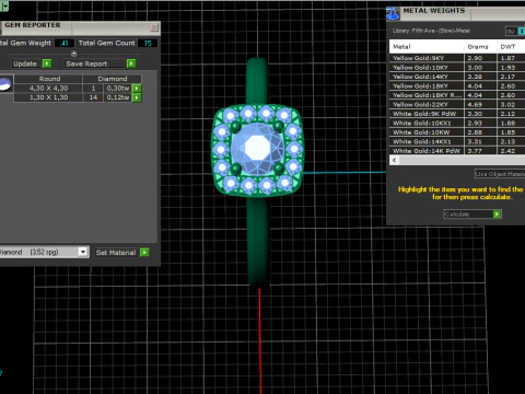 Engagement ring model 983 3D Print Model
