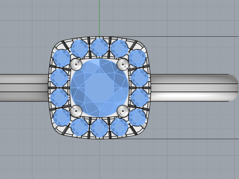 Engagement ring model 983 Modèles 3D en vedette