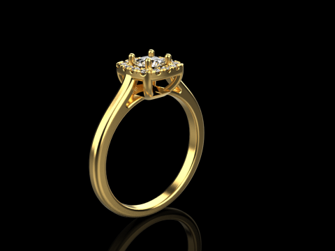 Engagement ring model 983 Modèles 3D en vedette