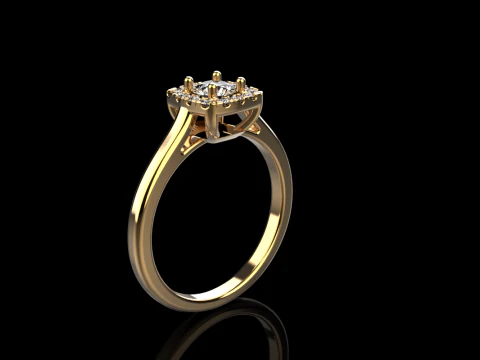 Engagement ring model 983 3D Print Model