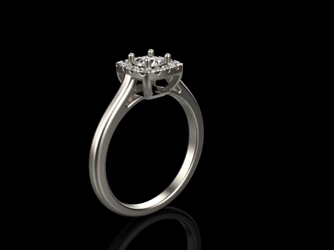 Engagement ring model 983 3D Print Model