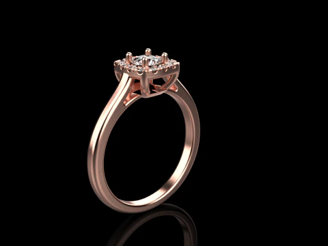 Engagement ring model 983 3D Print Model