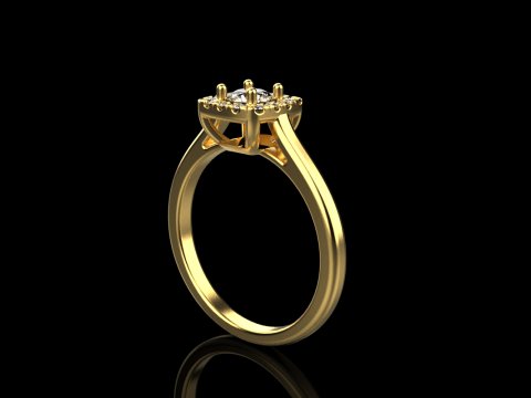 Engagement ring model 983 Modèles 3D en vedette
