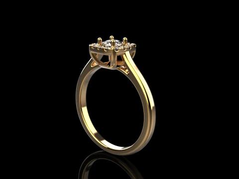 Engagement ring model 983 3D Print Model