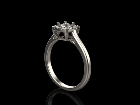 Engagement ring model 983 Modèles 3D en vedette