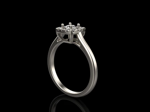 Engagement ring model 983 3D Print Model