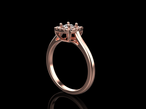 Engagement ring model 983 Modèles 3D en vedette