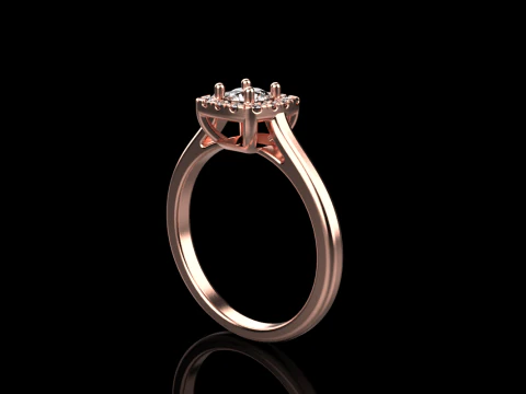 Engagement ring model 983 3D Print Model