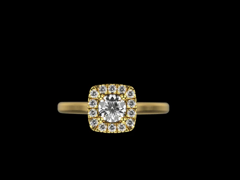 Engagement ring model 983 3D Print Model
