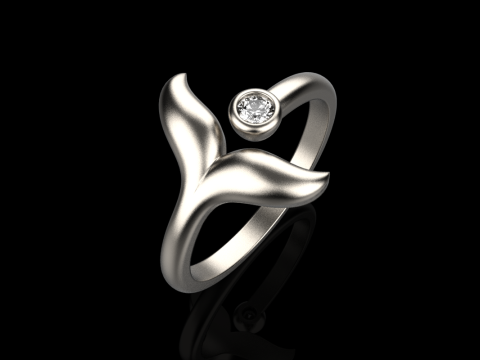 Whale tail ring model 982 3D प्रिंट मॉडल