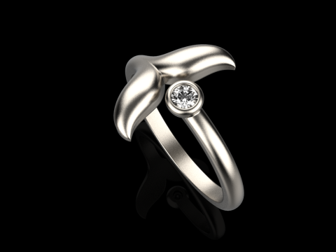 Whale tail ring model 982 3D प्रिंट मॉडल