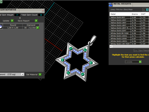 Star of david pendant light version model 981 Modèles 3D en vedette
