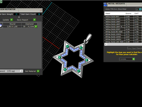 Star of david pendant light version model 981 3D Print Model