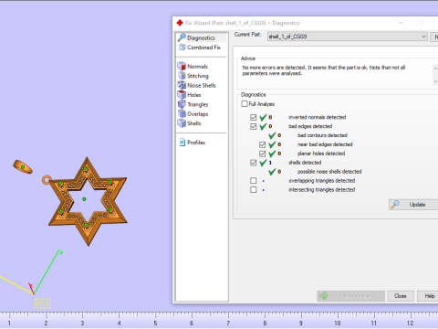 Star of david pendant light version model 981 Modèles 3D en vedette