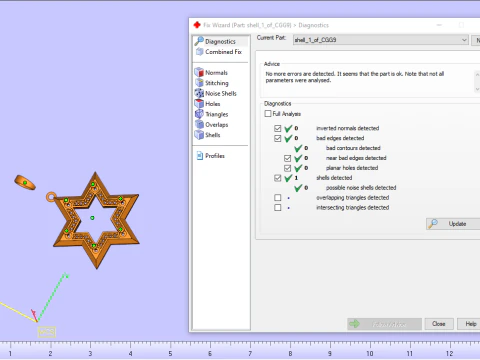 Star of david pendant light version model 981 3D Print Model