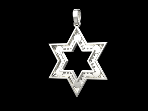 Star of david pendant light version model 981 Modèles 3D en vedette