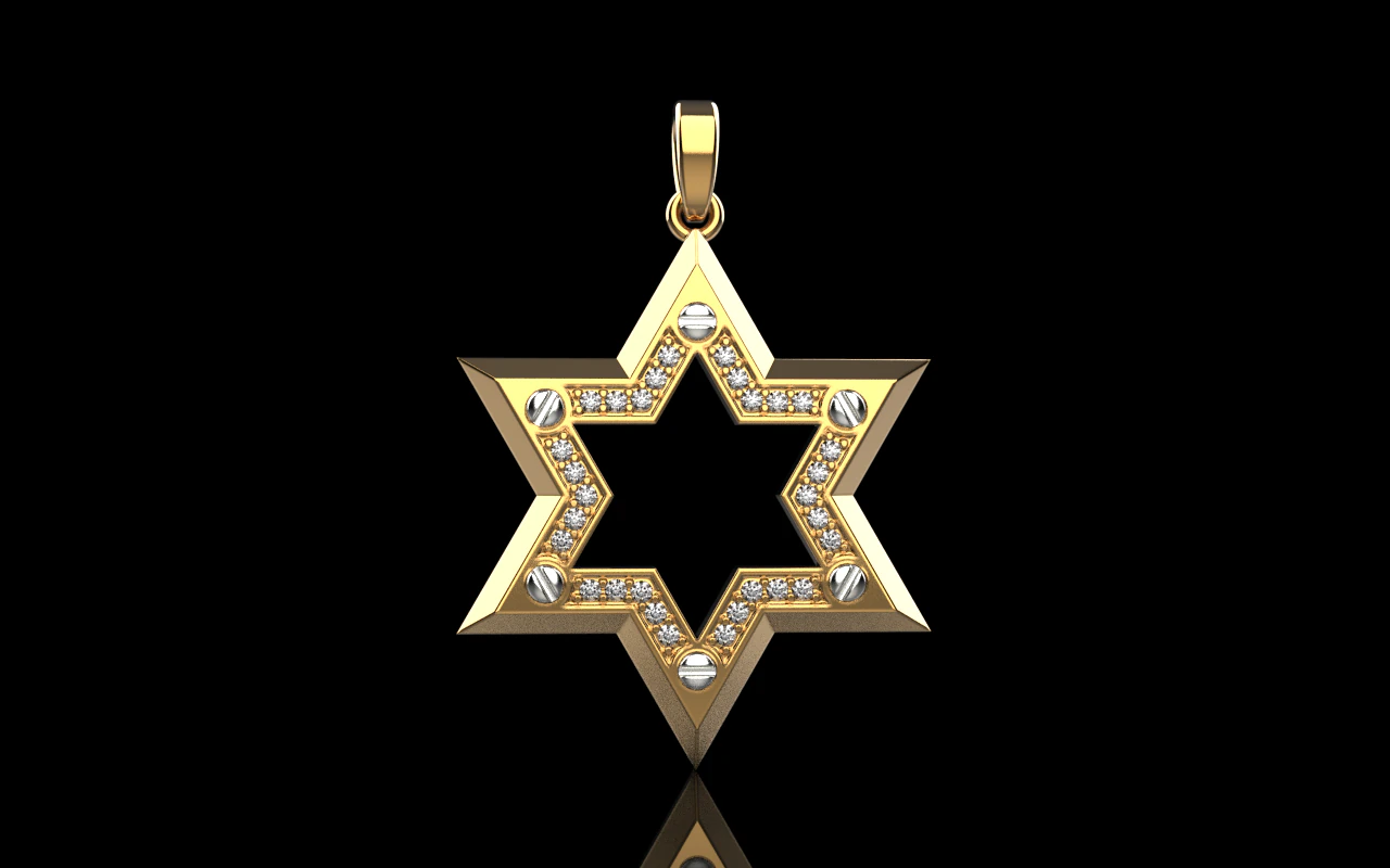 Star of david pendant light version model 981 3D Print Model .c4d .max .obj .3ds .fbx .stl .blend 