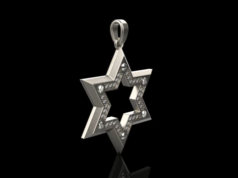 Star of david pendant light version model 981 3D Print Model
