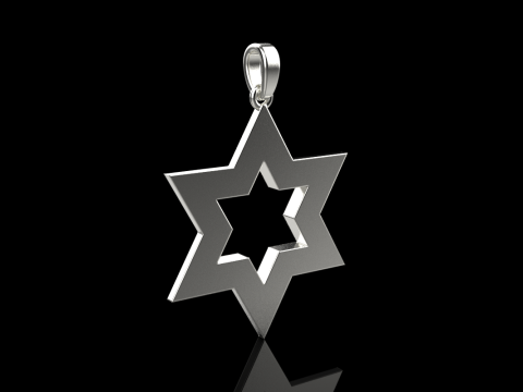 Star of david pendant model 980 Modèles 3D en vedette