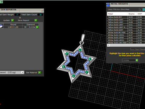 Star of david pendant model 980 Modèles 3D en vedette