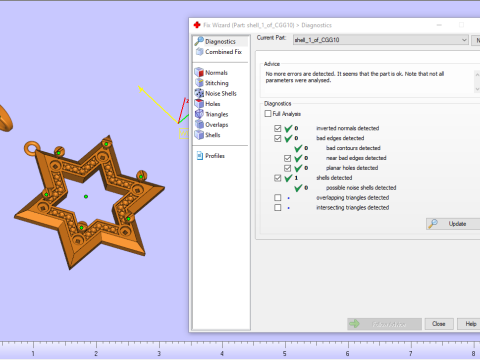 Star of david pendant model 980 Modèles 3D en vedette
