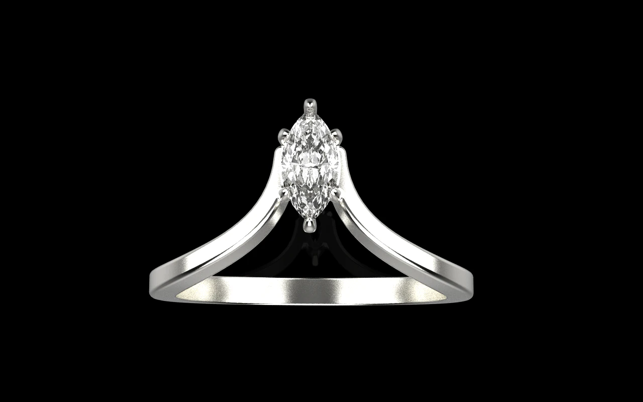 Marquise ring model 970 3D Print Model .c4d .max .obj .3ds .fbx .stl .blend 