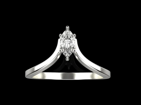 Cincin Marquise model 970 Model Cetak 3D
