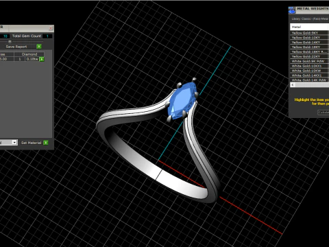Marquise ring model 970 3D Print Model