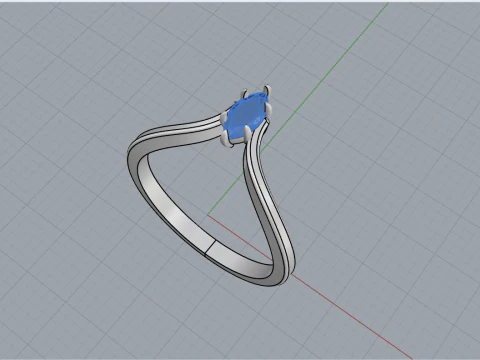 Marquise ring model 970 3D Print Model