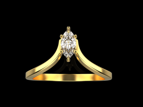 Marquise ring model 970 3D प्रिंट मॉडल
