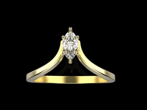 Marquise ring model 970 3D Print Model