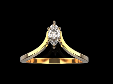 Marquise ring model 970 3D Print Model