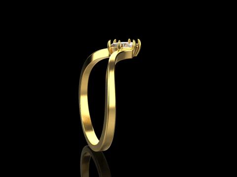 Marquise ring model 970 3D Print Model