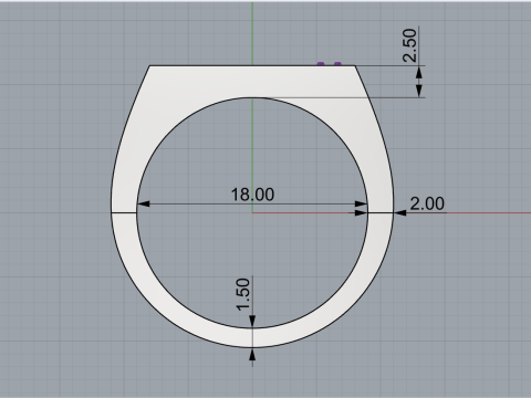 Signet ring with gem model 971 3D Принт Модель